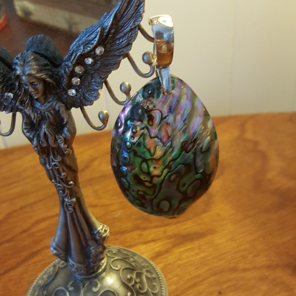 Paua shell & silver enhancer